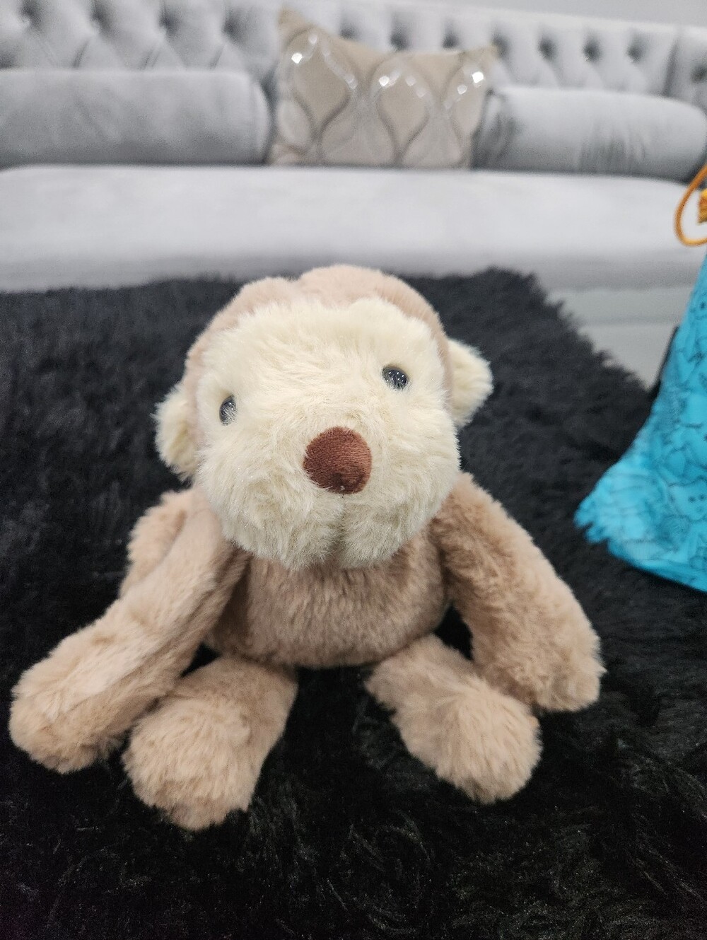Jellycat Tan & Cream Plush Monkey Pair - Soft Brown Body